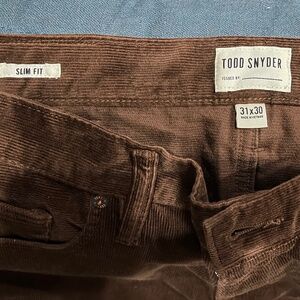 Slim Fit 5-Pocket Corduroy Pant in Glazed Pecan